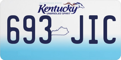 KY license plate 693JIC