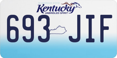 KY license plate 693JIF