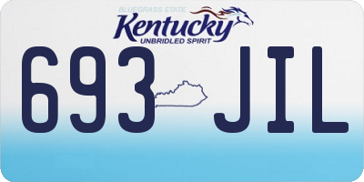 KY license plate 693JIL