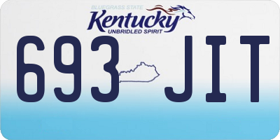 KY license plate 693JIT
