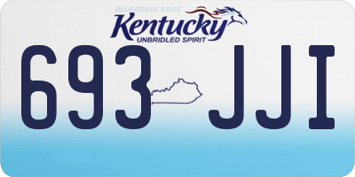 KY license plate 693JJI