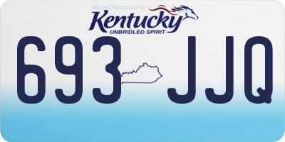 KY license plate 693JJQ