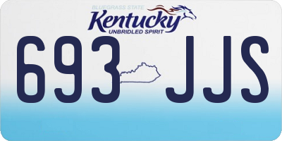 KY license plate 693JJS
