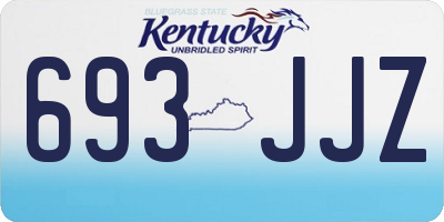 KY license plate 693JJZ