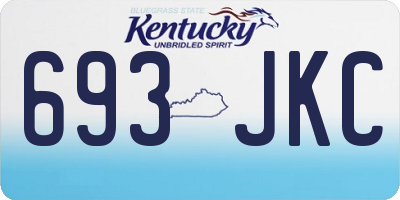 KY license plate 693JKC