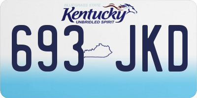 KY license plate 693JKD