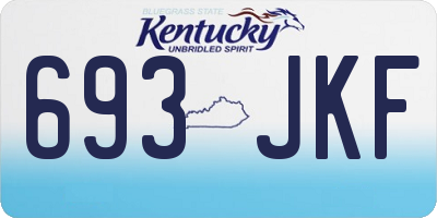 KY license plate 693JKF