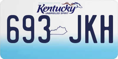KY license plate 693JKH