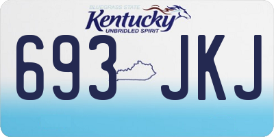 KY license plate 693JKJ