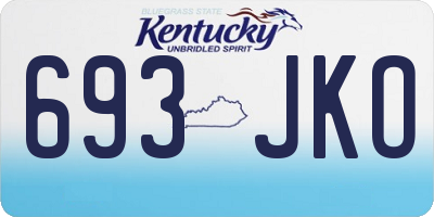 KY license plate 693JKO