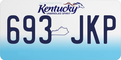 KY license plate 693JKP