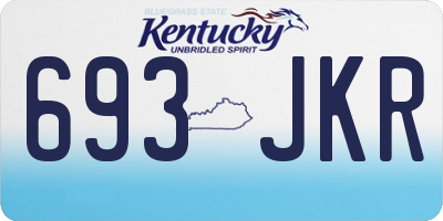 KY license plate 693JKR