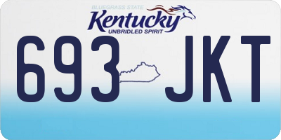 KY license plate 693JKT