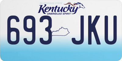KY license plate 693JKU