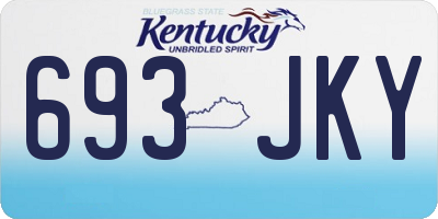 KY license plate 693JKY
