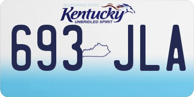 KY license plate 693JLA