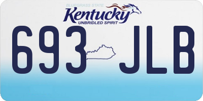 KY license plate 693JLB