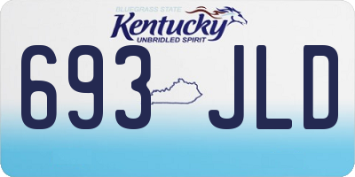 KY license plate 693JLD