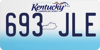 KY license plate 693JLE