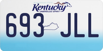 KY license plate 693JLL