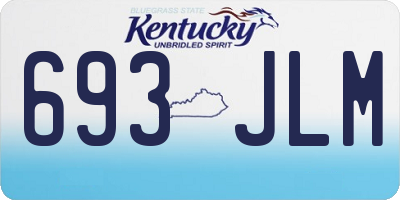 KY license plate 693JLM