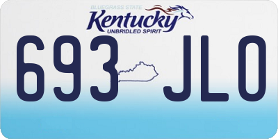 KY license plate 693JLO