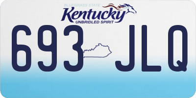 KY license plate 693JLQ