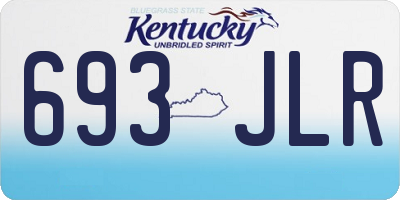 KY license plate 693JLR