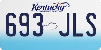 KY license plate 693JLS