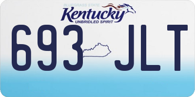 KY license plate 693JLT