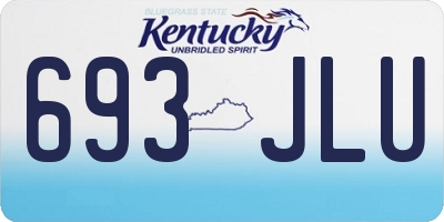 KY license plate 693JLU