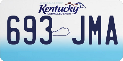 KY license plate 693JMA