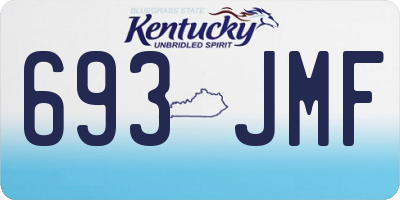 KY license plate 693JMF