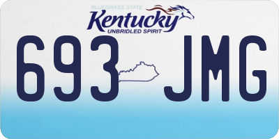 KY license plate 693JMG