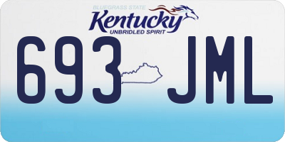 KY license plate 693JML