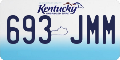 KY license plate 693JMM