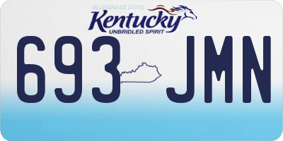 KY license plate 693JMN