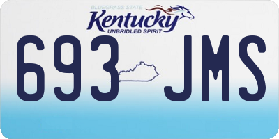 KY license plate 693JMS