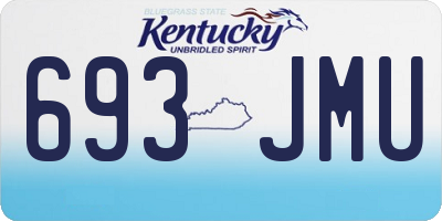 KY license plate 693JMU