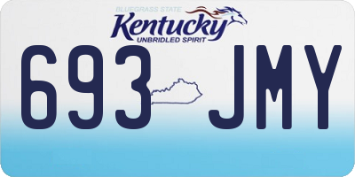 KY license plate 693JMY