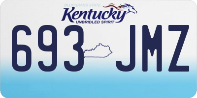 KY license plate 693JMZ