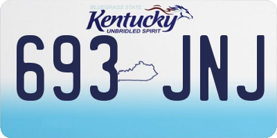 KY license plate 693JNJ