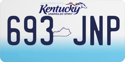 KY license plate 693JNP
