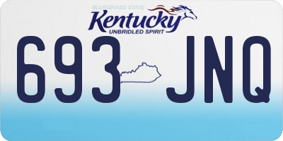 KY license plate 693JNQ