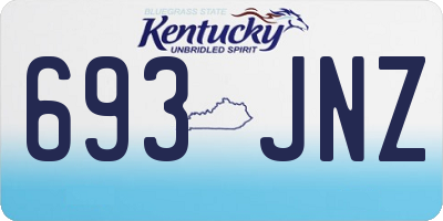 KY license plate 693JNZ