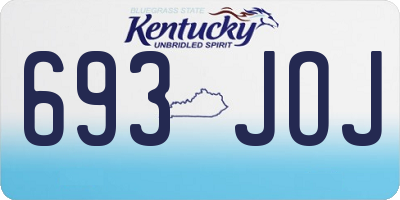 KY license plate 693JOJ