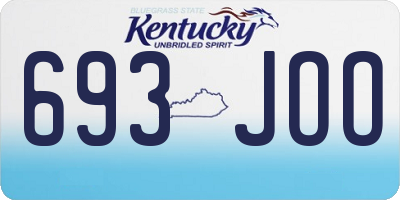 KY license plate 693JOO