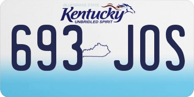 KY license plate 693JOS