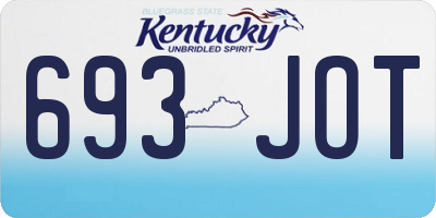 KY license plate 693JOT