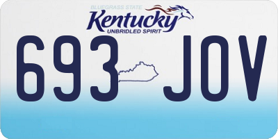 KY license plate 693JOV